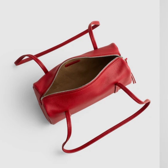 NWT Madewell leather brioche bag in scarlet red - Picture 2 of 4